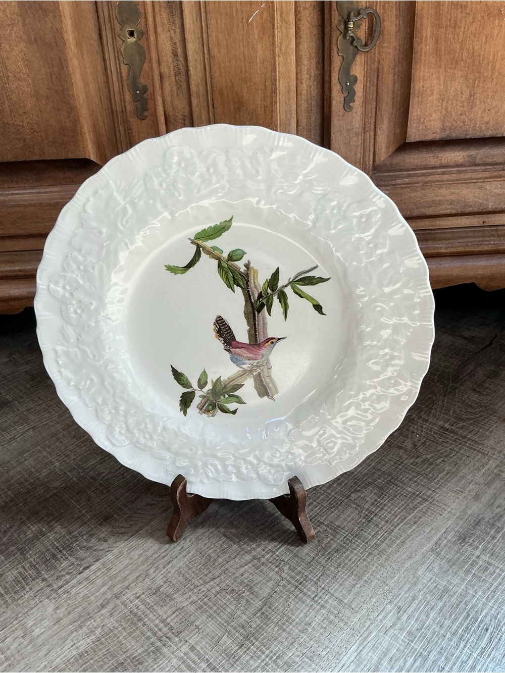 Alfred Meakin Audubon's Birds of America Bewick's Wren round dinner Plate #18